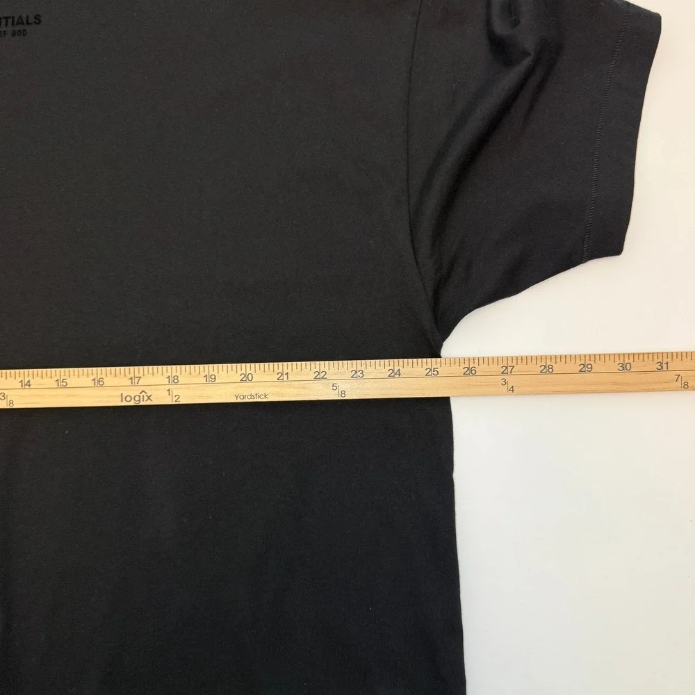 Fear of God Essentials Tonal Logo Black 100% Cotton T-Shirt Mens‎ Small
